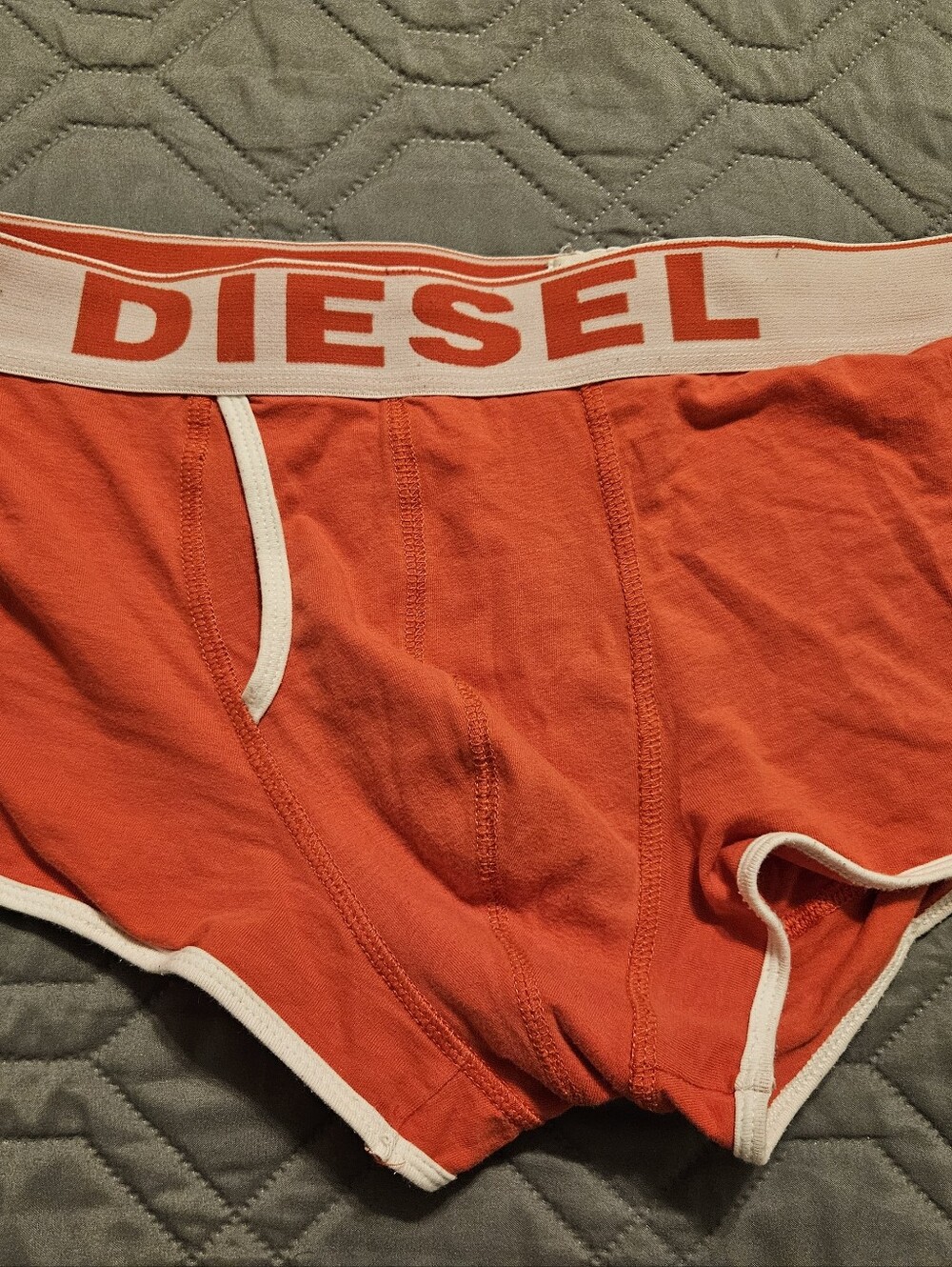 Diesel Orange & White Logo Boxer Briefs - Picture 5 of 5